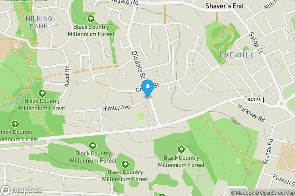 Map location for 16 Dibdale Street, Dudley, DY1 2QS