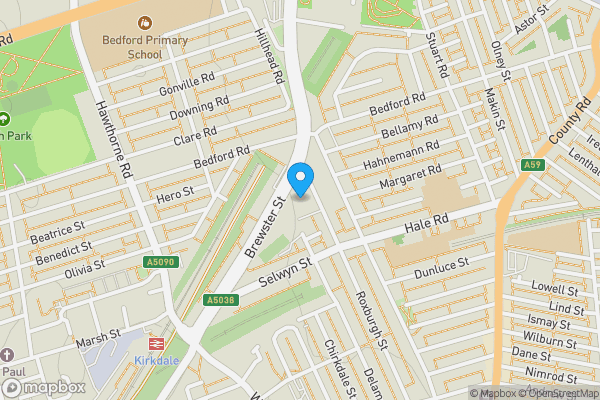 Map location for Flat 1, 165 Roxburgh Street, Bootle, Sefton, L20 9NH