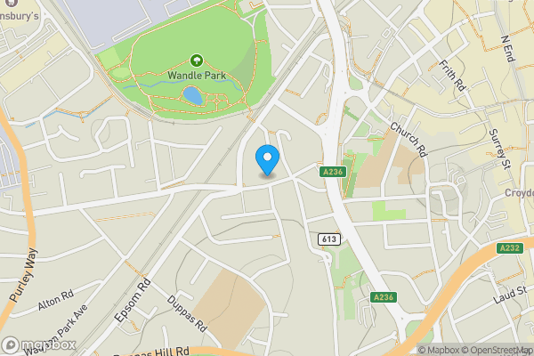 Map location for 36B Waddon Road, Croydon, Surrey, CR0 4LF