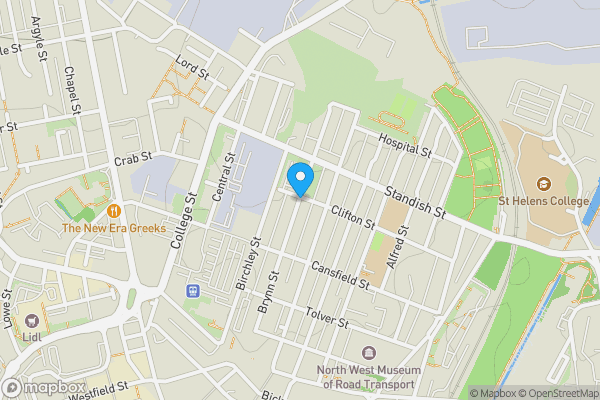 Map location for Brynn Street, St Helens, WA10