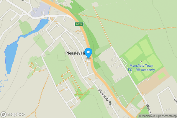 Map location for Grove Cottages, Mansfield, NG19 7SJ