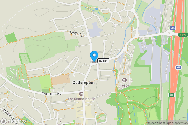 Map location for 3 Station Road, Cullompton, EX15 1AH