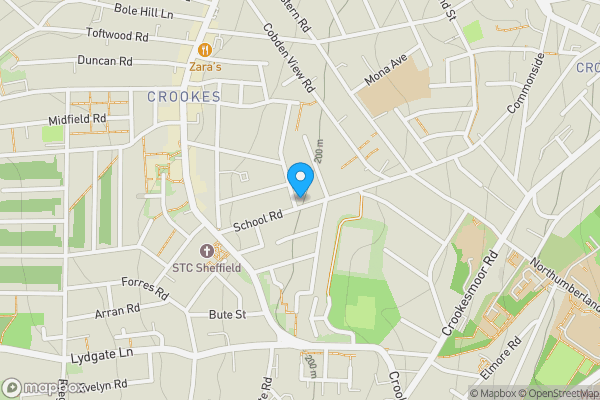 Map location for 290 School Road, Sheffield, South Yorkshire S10 1GR
