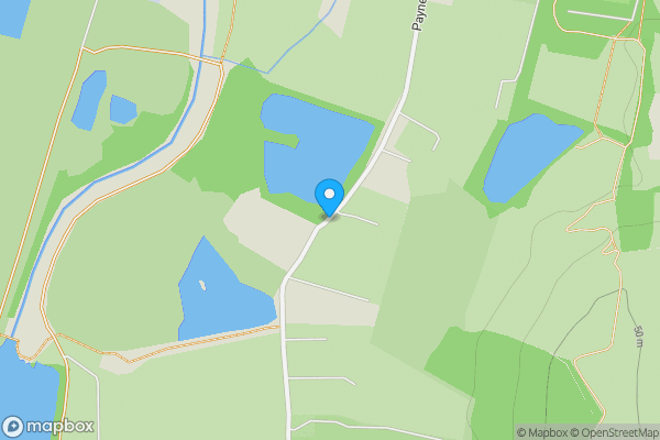 Map location for Paynes Lane, Nazeing, Waltham Abbey, UK