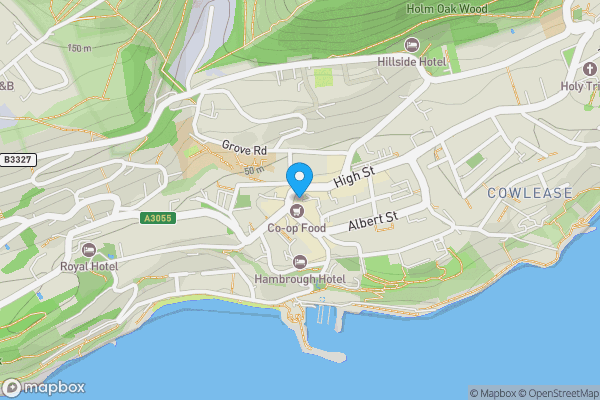 Map location for 4 High Street, Ventnor, Isle of Wight, PO38 1RY