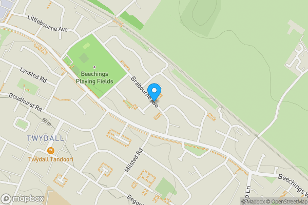 Map location for Brabourne Avenue, Gillingham, Kent, ME8 6RR