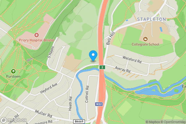 Map location for Barn 2a @, Bridge Farm Bell Hill, Stapleton, BS16 1BQ