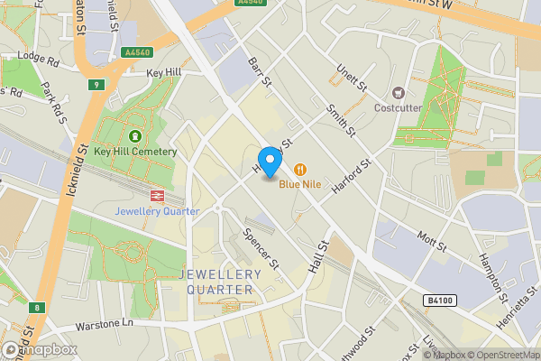 Map location for Apartment 9, New Hampton Lofts, 91 Branston Street, B18 6BF, Birmingham, B18 6BF