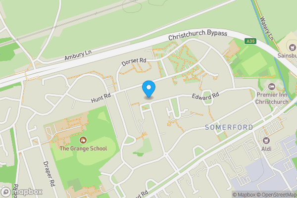 Map location for 118 Edward Road, Christchurch, Dorset, BH23 3EW
