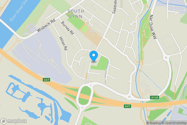 Map location for 217 Saddlebow Road, King's Lynn, Norfolk PE30 5BW