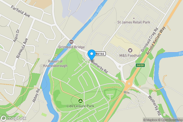 Map location for Land Comprising Woodland At 436331 456083, Wetherby Road, Knaresborough, North Yorkshire, HG5 8LL