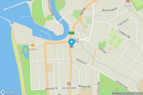 Map location for 15 Dalrymple Street, Girvan, KA26 9EU