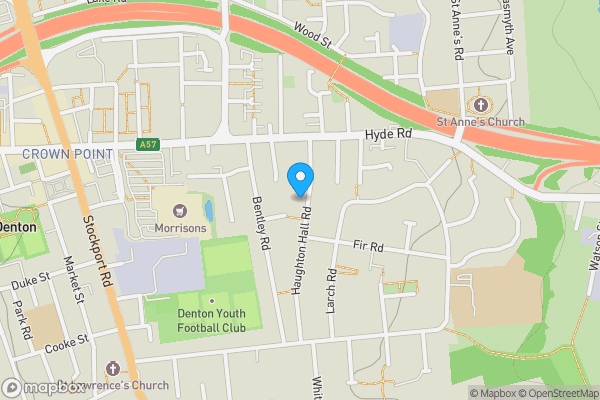 Map location for 22 Haughton Hall Road Denton, Manchester, Lancashire, M34 6DT