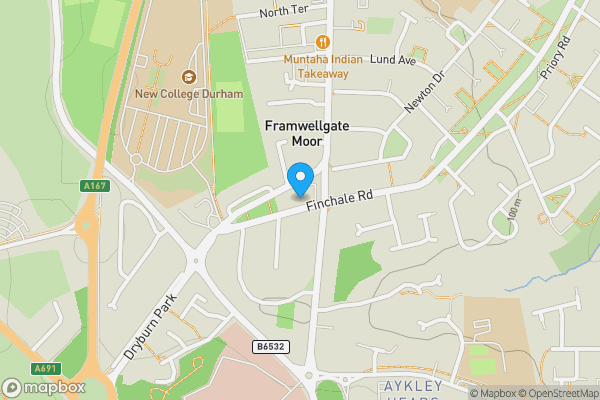 Map location for Dryburn View, Framwellgate Moor, Durham, County Durham, DH1 5AP