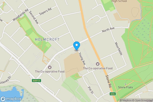Map location for 3 Young Avenue, Stafford, Staffordshire, ST16 1PW