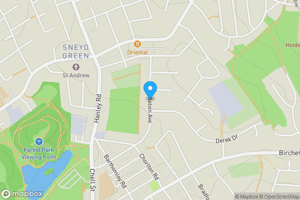 Map location for Kelvin Avenue Stoke-On-Trent ST1 6BP