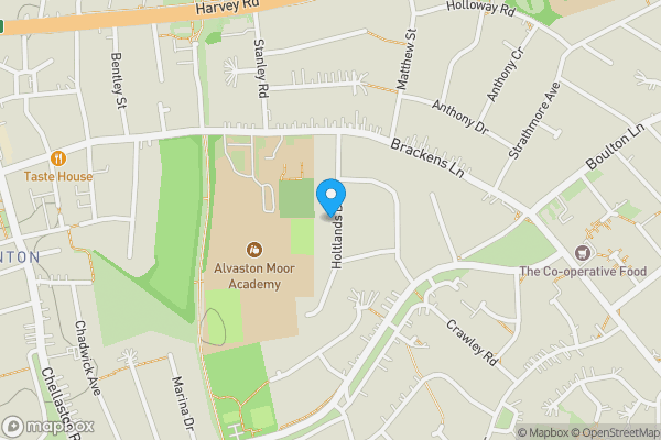 Map location for 4B Holtlands Drive (Leasehold), and 2 Holtlands Drive (Freehold), Alvaston, Derby DE24 0AR