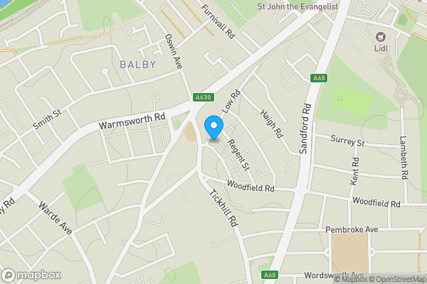 Map location for 105 Low Road, Doncaster, South Yorkshire, DN4 8PW