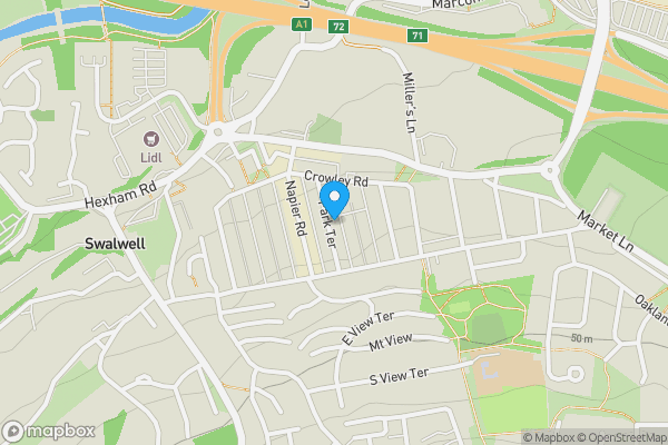 Map location for 71 / 73, Newcastle upon Tyne, Tyne and Wear, NE16 3BU