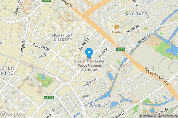 Map location for Newton Street, Manchester and car parking spa, M1 1EW
