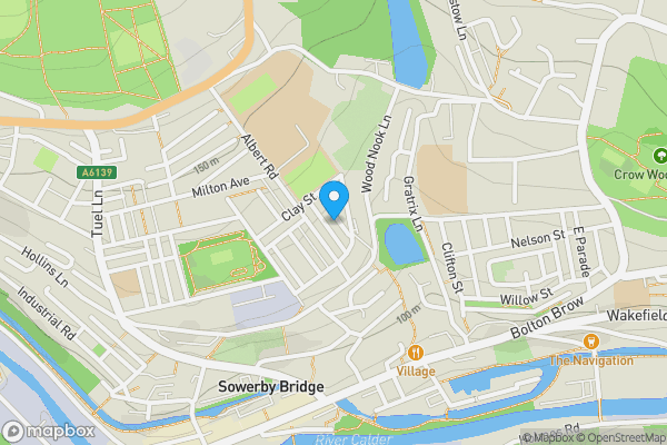 Map location for 17 Claremont Street, Sowerby Bridge, West Yorkshire HX6 2PD