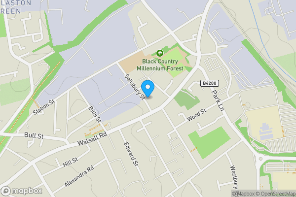 Map location for 1A Salisbury Street, Wednesbury WS10 8BQ