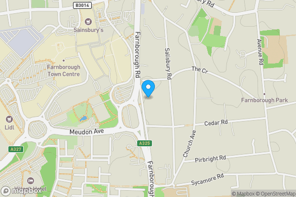 Map location for 164 Farnborough Road, Farnborough, Hampshire, GU14 7JJ