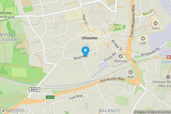 Map location for Flat 4 Vernon House 23-25, Uttoxeter, Staffordshire, ST14 8JB