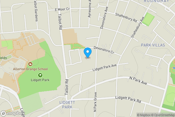 Map location for East Moor Close, Leeds, West Yorkshire, LS8 1ET