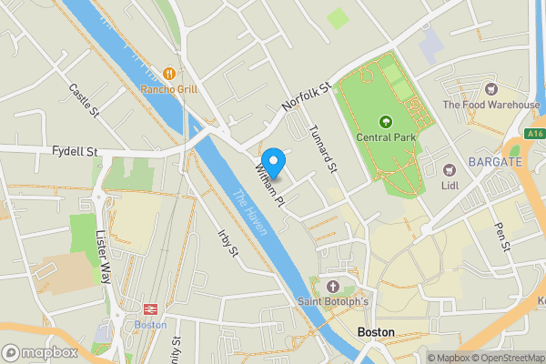 Map location for 9 Witham Place, Boston, Lincolnshire, PE21 6LG