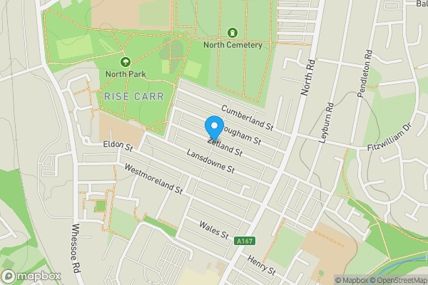 Map location for Zetland Street, Darlington , DL3 0NF