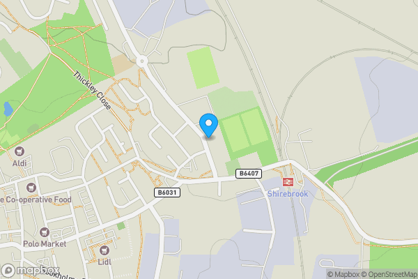 Map location for 45 Langwith Road, Shirebrook, Mansfield, Nottinghamshire, NG20 8TF