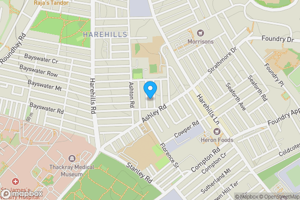 Map location for 10 Darfield Street, Leeds, West Yorkshire LS8 5DB