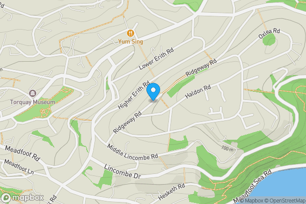 Map location for Ridgeway Road, Torquay, Devon, TQ1 2ND