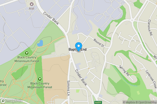 Map location for Swan Street, Dudley, West Midlands, DY2 9EQ