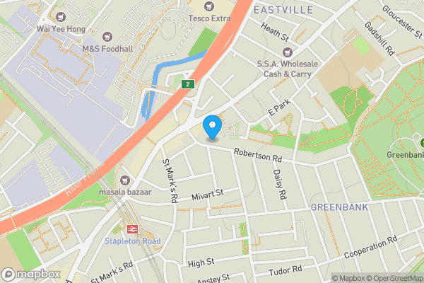 Map location for 21, Robertson Road, Greenbank, Bristol, BS5 6JZ