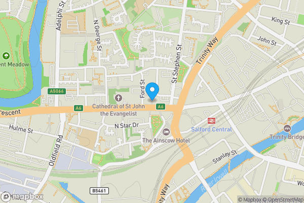 Map location for Apartment 50 Town Hall, Bexley Square, Salford, Lancashire, M3 6DD