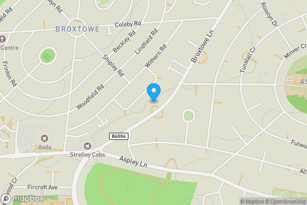 Map location for 324 Broxtowe Lane, Nottingham, Nottinghamshire, NG8 5NB