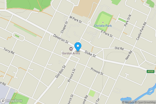 Map location for 5 The Square, Huntly, Aberdeenshire AB54 8BR