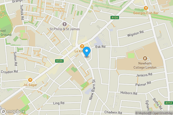 Map location for 15-15A New Barn Street, Plaistow, London E13 8JZ