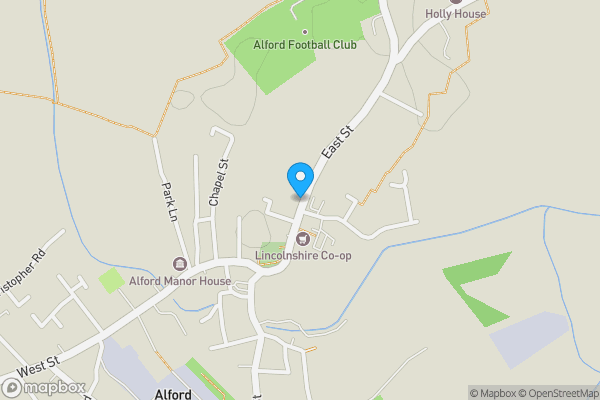 Map location for Rose Villa, 3 East Street, Alford, Lincolnshire LN13 9EQ