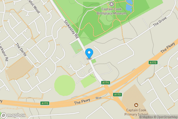 Map location for Newham Hall Farm, yard and barns, Stokesley Road, Coulby Newham, Middlesbrough , TS8 9EA