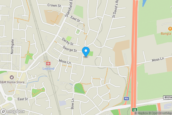 Map location for 1 Convent Close, Leyland, Lancashire PR25 4PW