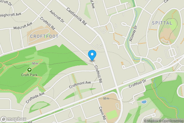 Map location for Up Garages, Crofthill Road, Glasgow, Lanarkshire, G44 5NN