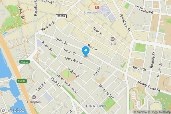 Map location for Apartment 6, 75 Henry Street, Liverpool, Merseyside, L1 5BU L1 5BU
