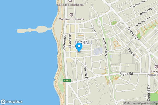 Map location for 13 Bairstow Street, Blackpool, Lancashire, FY1 5BN