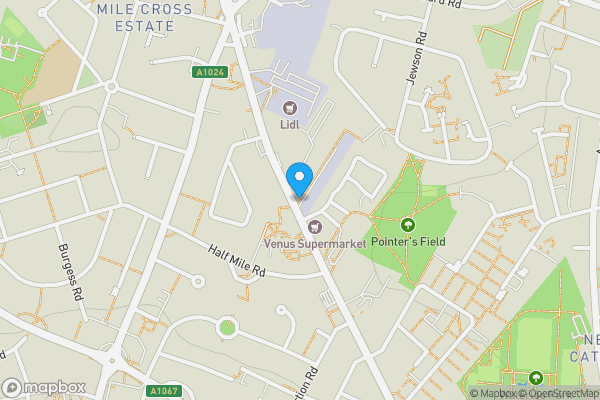 Map location for Units 1-5 Aylsham Way, Norwich, Norfolk, NR3 2RF