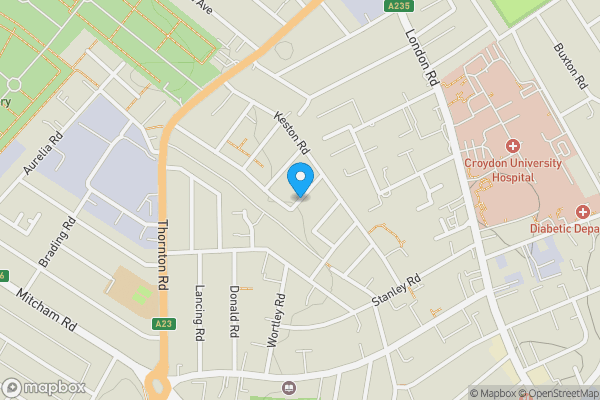 Map location for Harcourt Road, Thornton Heath, Surrey, CR7 6BW