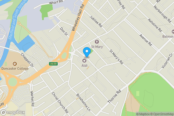 Map location for Queens Road, DONCASTER, South Yorkshire, DN1 2NH