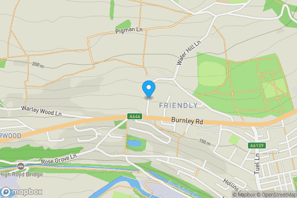 Map location for Water Hill, SOWERBY BRIDGE, West Yorkshire, HX6 2UE